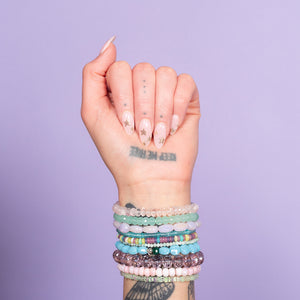Sticker Book Sparkle Multicolor Jade Gemstone Bracelet
