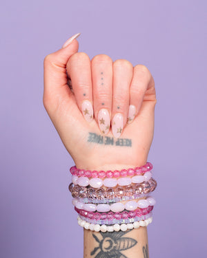 Grape Fizz Jumbo Purple Oval Crystal Bracelet