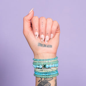 Party Teal Dawn Blue Topaz Gemstone Bracelet