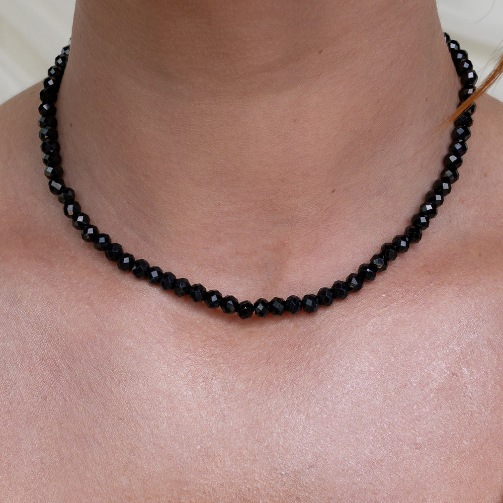Masquerade Ball Jumbo Black Spinel Choker