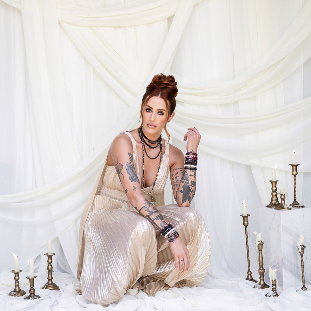 Gothic Glam Black Spinel Bracelet