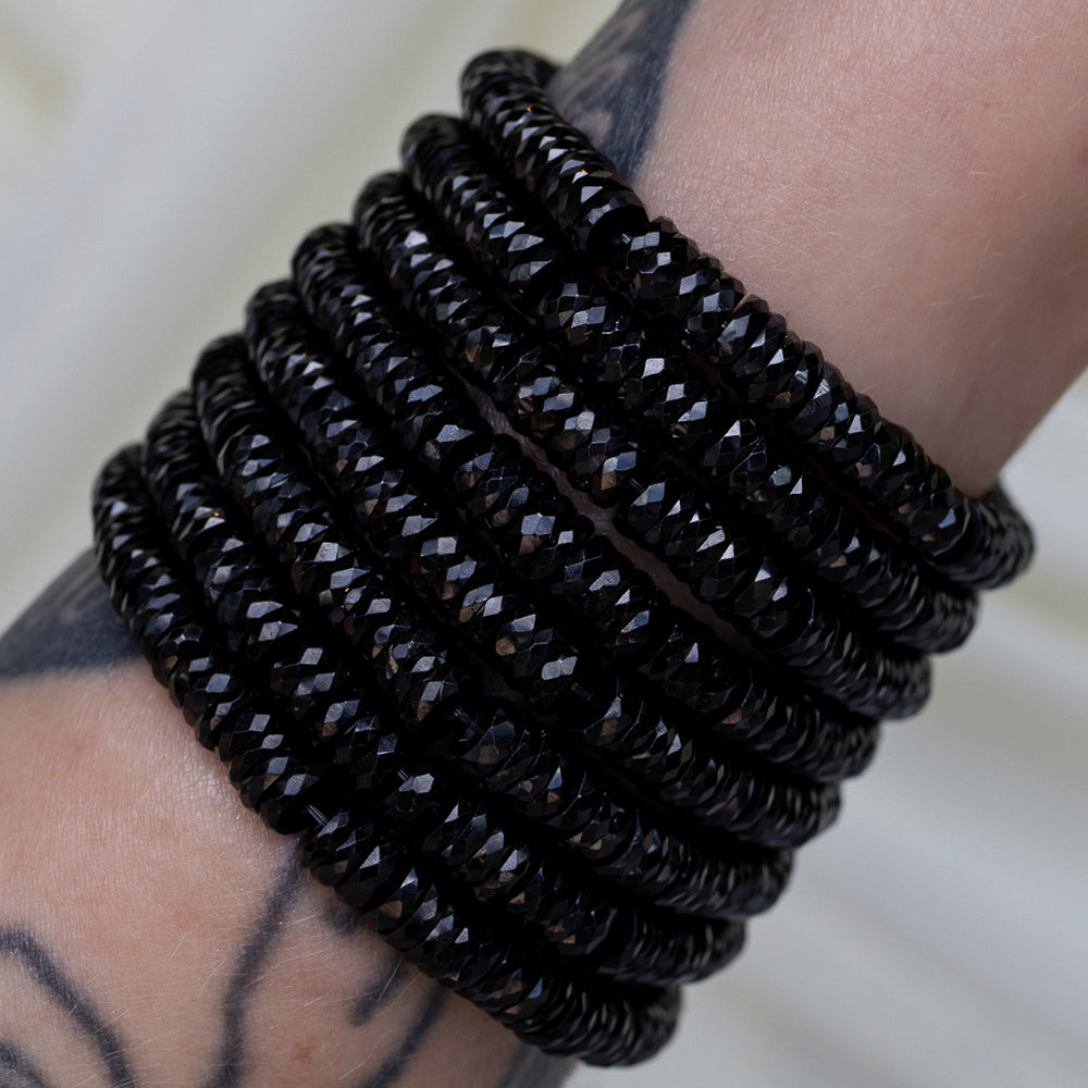 Gothic Glam Black Spinel Bracelet