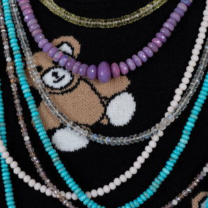 Balance Check Gemstone Adjustable Necklace