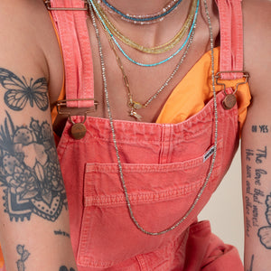 Manifesting The Mailman 2x1 Crystal and Paperclip Chain Necklace