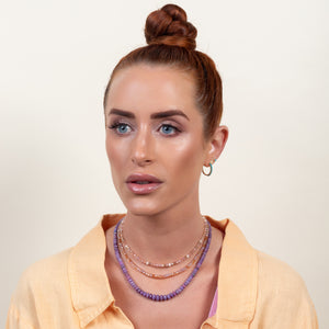 Balance Check Gemstone Adjustable Necklace