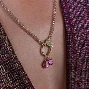 Glam 14K Yellow Gold and Gemstone Heirloom Charm