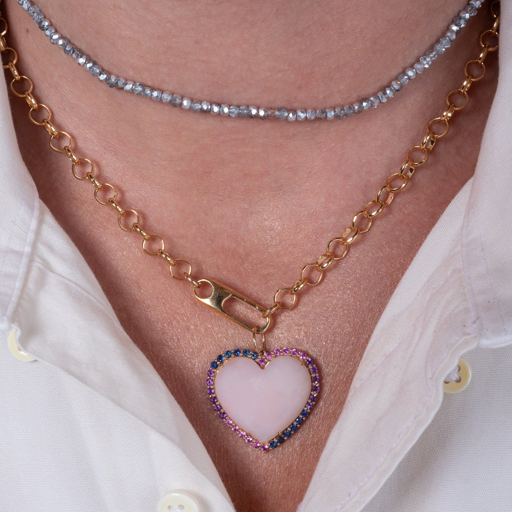 Obsessed 14K Yellow Gold Opal and Sapphire Heirloom Charm