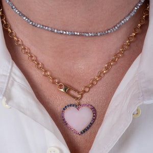 Obsessed 14K Yellow Gold Opal and Sapphire Heirloom Charm