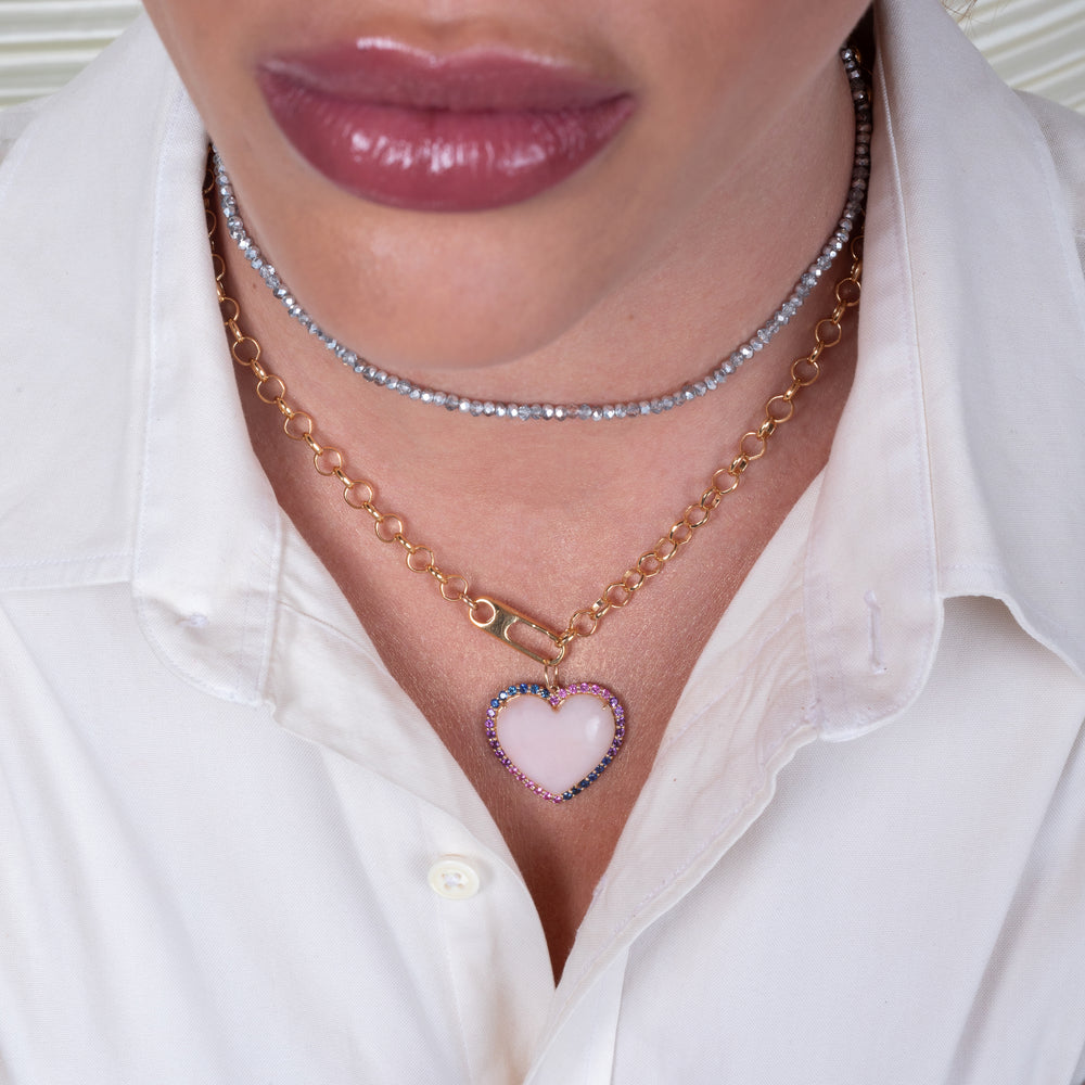 Obsessed 14K Yellow Gold Opal and Sapphire Heirloom Charm