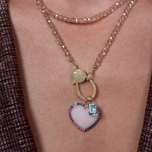 Obsessed 14K Yellow Gold Opal and Sapphire Heirloom Charm