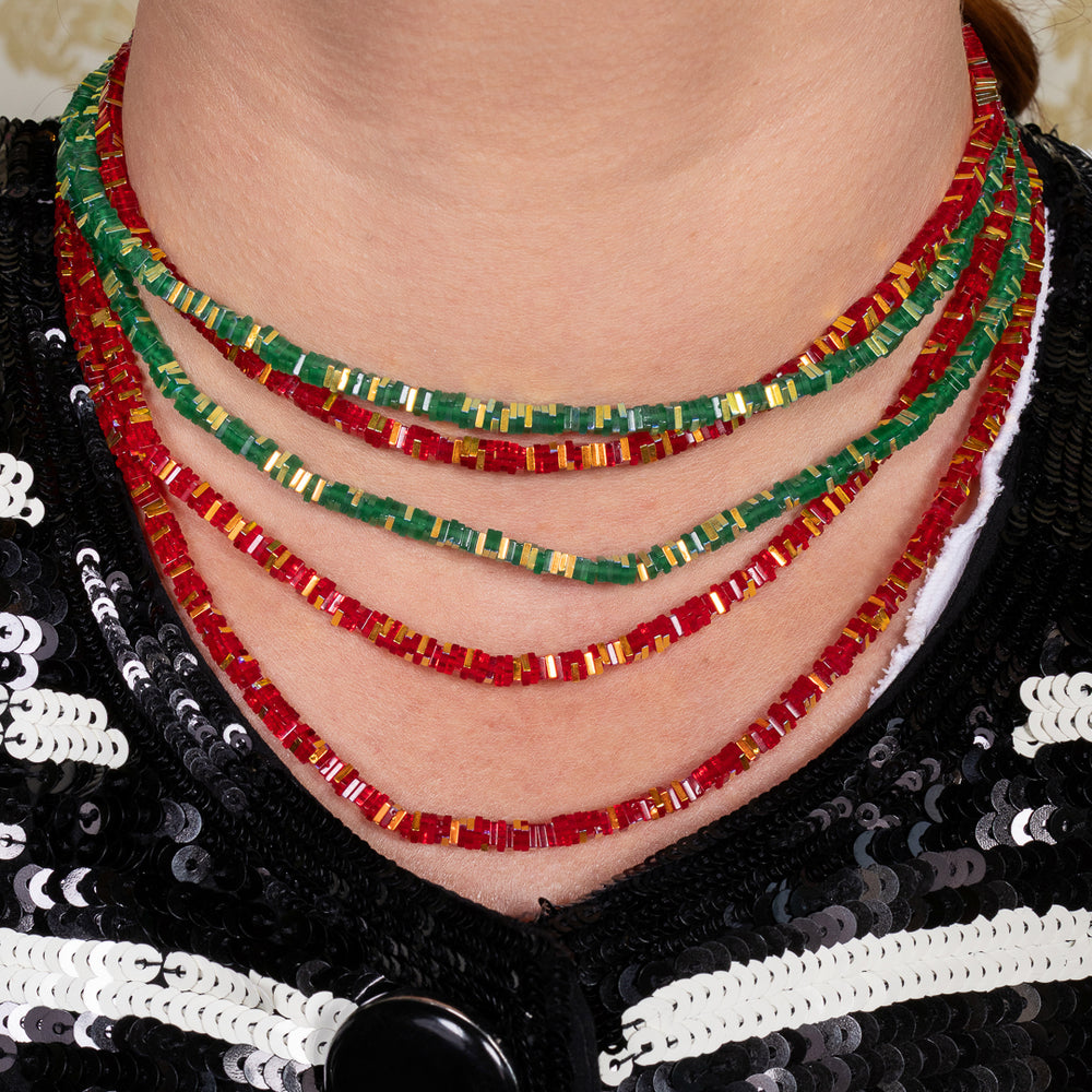 Tree Farm Green Square Crystal Choker