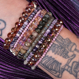 Lilac Mirage Jumbo Ombré Purple Charolite Bracelet