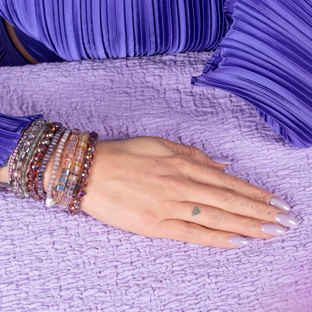 Nightshade Jumbo Metallic Purple Crystal Bracelet