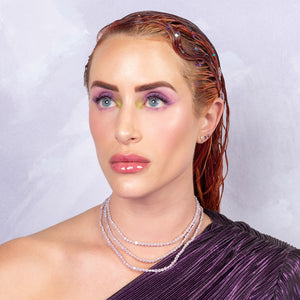 Lavender Luster Crystal Choker