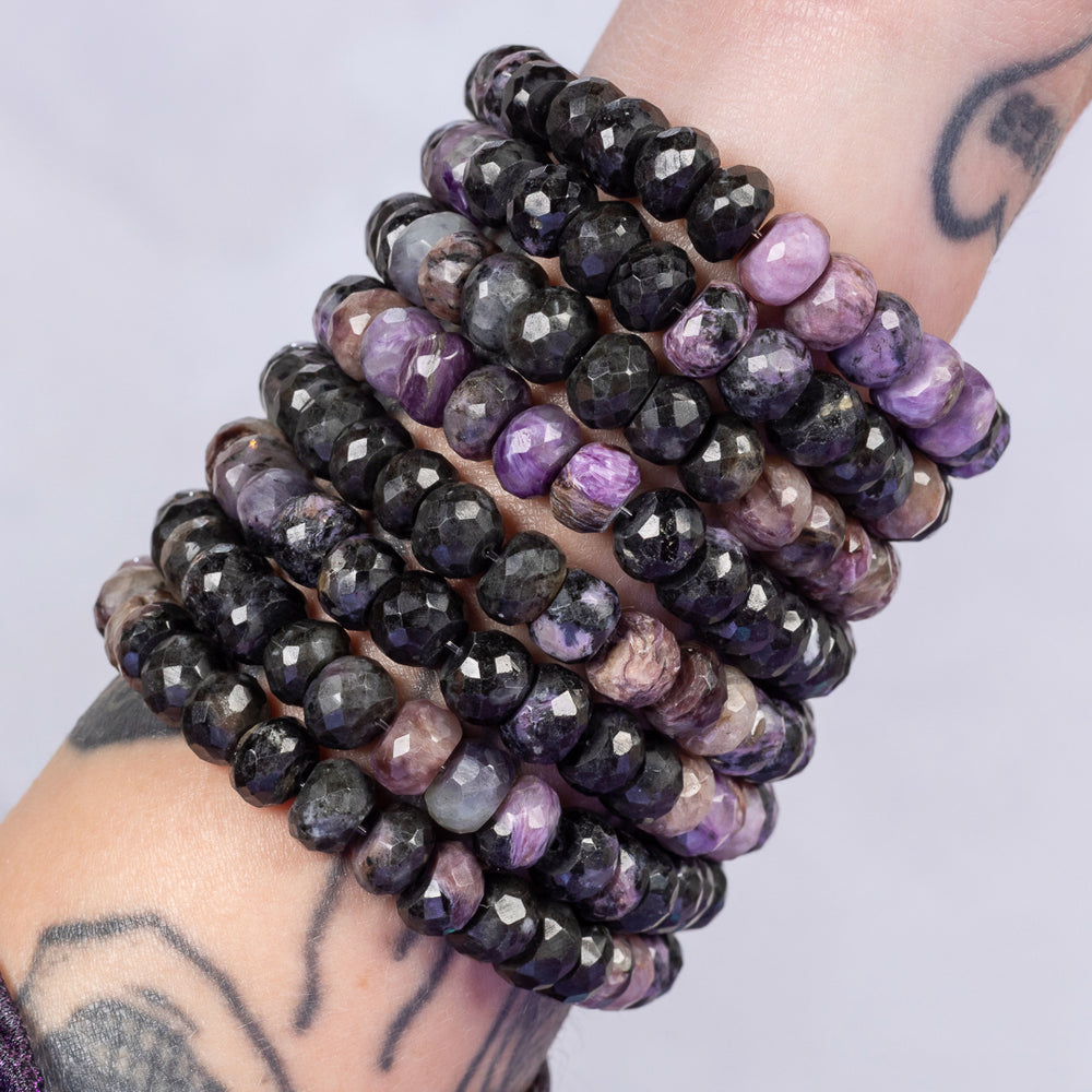 Lilac Mirage Jumbo Ombré Purple Charolite Bracelet