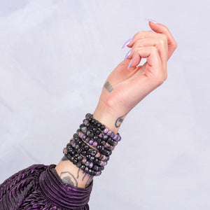 Lilac Mirage Jumbo Ombré Purple Charolite Bracelet