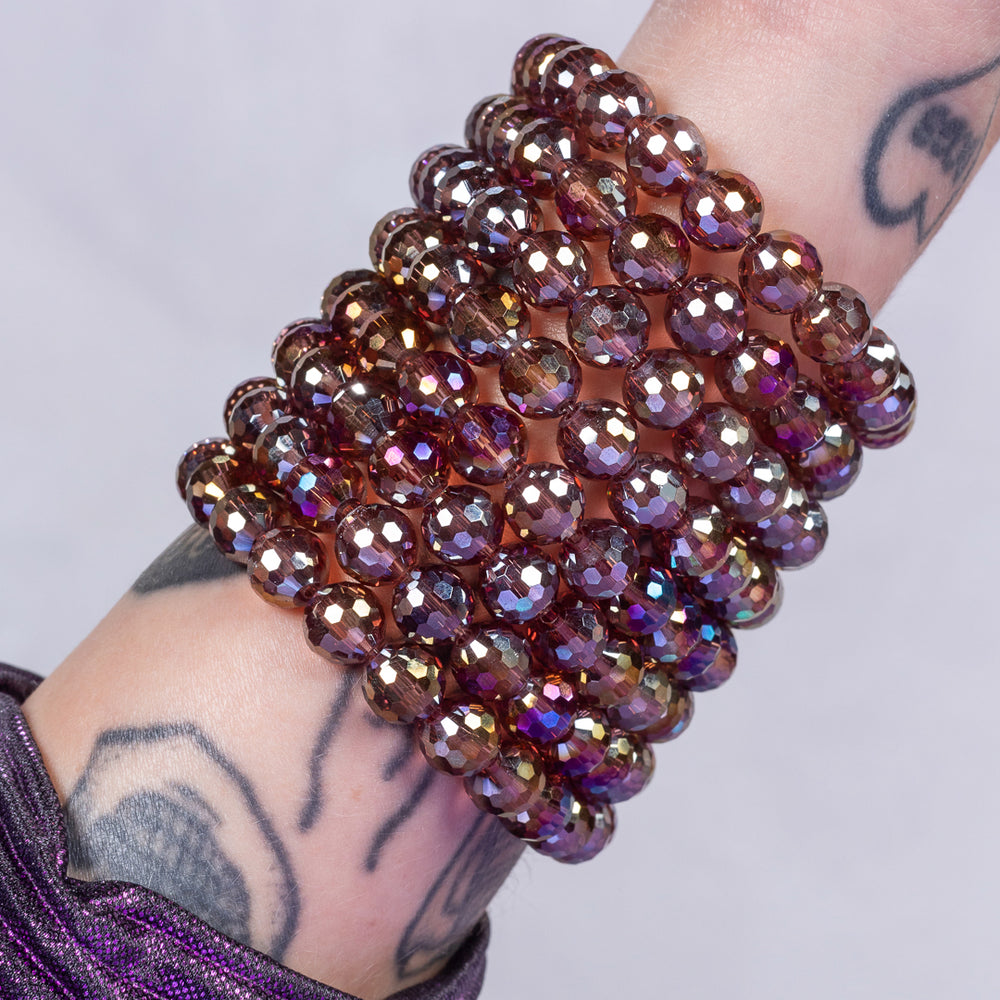 Nightshade Jumbo Metallic Purple Crystal Bracelet