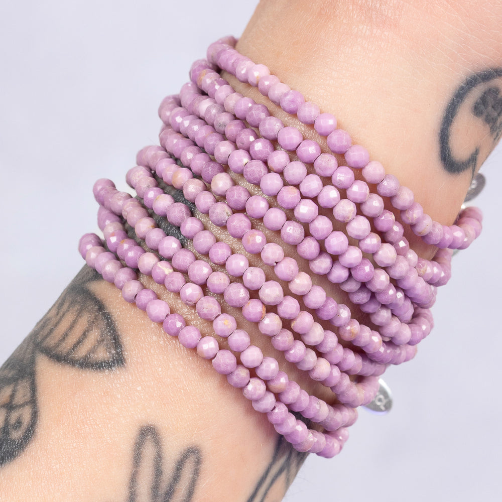 Grape Glow Purple Phosphorite Bracelet