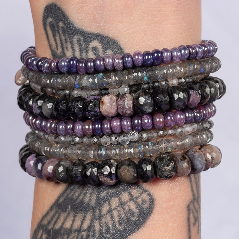 Lilac Mirage Jumbo Ombré Purple Charolite Bracelet