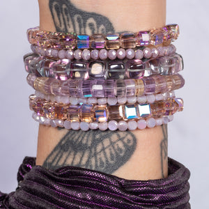 Lavender Luster Crystal Bracelet