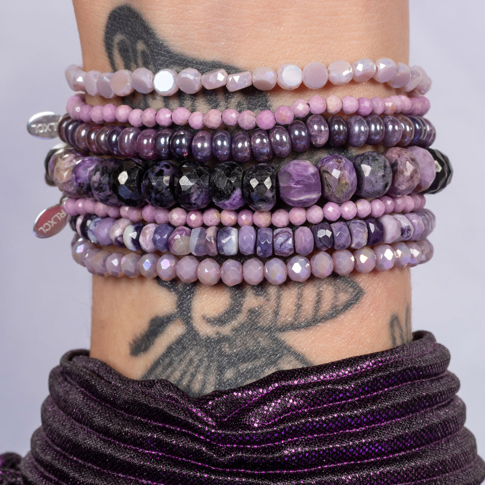 Grape Glow Purple Phosphorite Bracelet