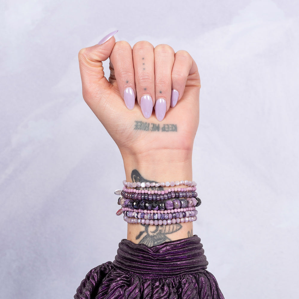 Grape Glow Purple Phosphorite Bracelet
