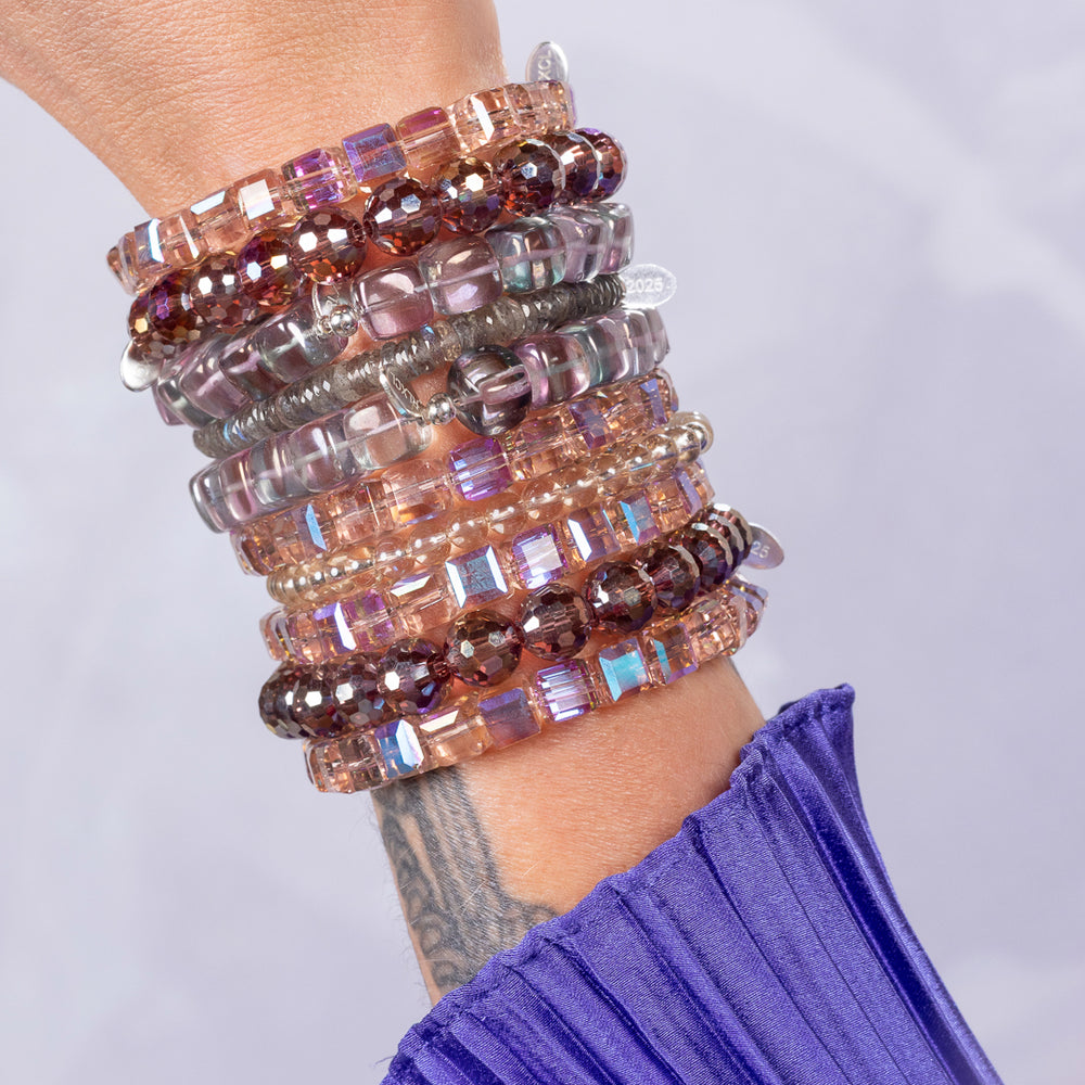 Nightshade Jumbo Metallic Purple Crystal Bracelet
