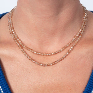 Afternoon Tea Cubic Zirconia Double Wrap 33.00" Necklace