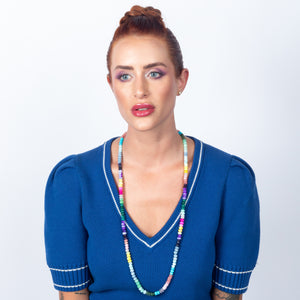 London Bridge Gemstone Double Wrap 33.00" Necklace