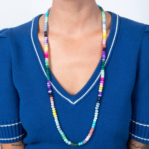London Bridge Gemstone Double Wrap 33.00" Necklace
