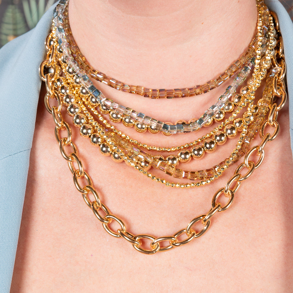 Prism Drip Green Square Crystal Choker
