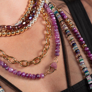 Chromatic Chaos Jumbo Gold Fill and Sterling Silver Bead Choker