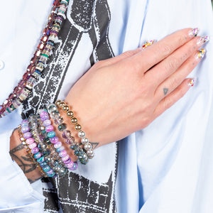 Peacock Beam Jumbo Blue Oval Crystal Bracelet
