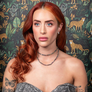 Prism Drip Green Square Crystal Choker