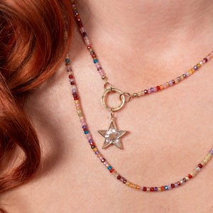 Carnival Crush Multicolor Cubic Zirconia Fixed Necklaces with 14K Yellow Gold Clasp