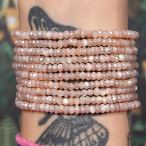 Peach Paradox Moonstone Bracelet