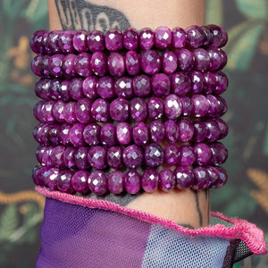 Fuchsia Frenzy Jumbo Purple Moonstone Bracelet