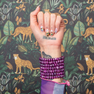 Fuchsia Frenzy Jumbo Purple Moonstone Bracelet