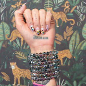 Peacock Beam Jumbo Blue Oval Crystal Bracelet