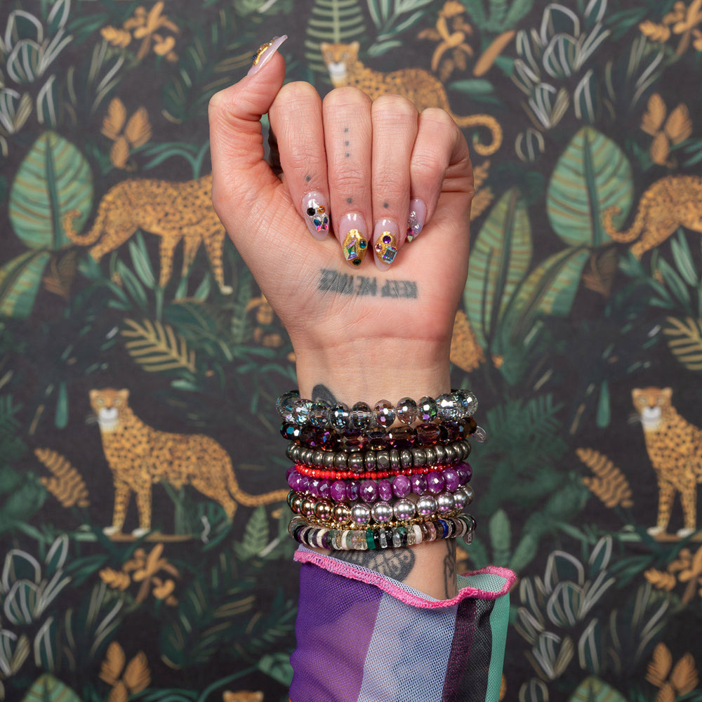 Fuchsia Frenzy Jumbo Purple Moonstone Bracelet