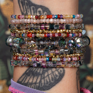 Peacock Beam Jumbo Blue Oval Crystal Bracelet