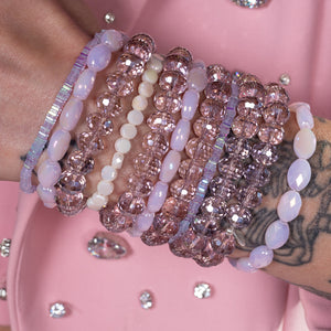 Grape Fizz Jumbo Purple Oval Crystal Bracelet