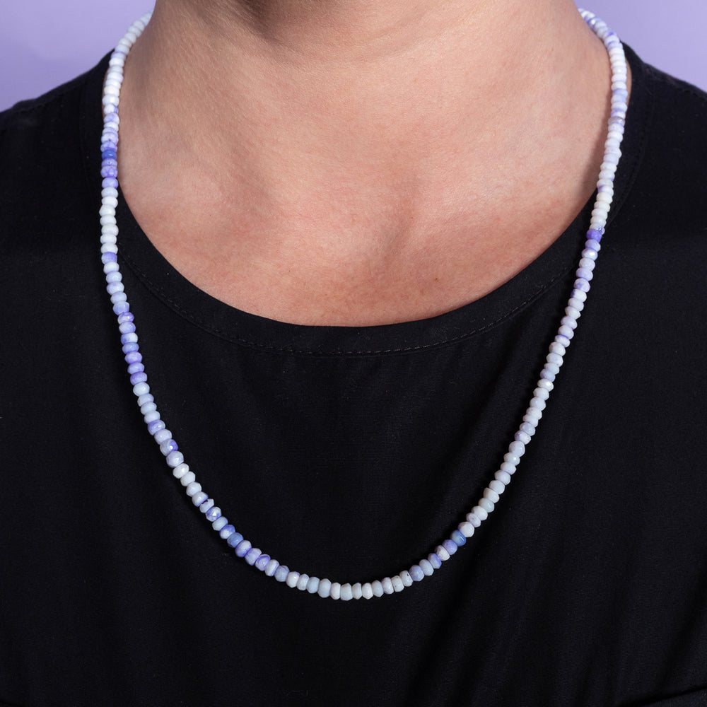 Fresh Princess Ombré Opal Gemstone 22.00" Fixed Necklace with 14K Gold Clasp