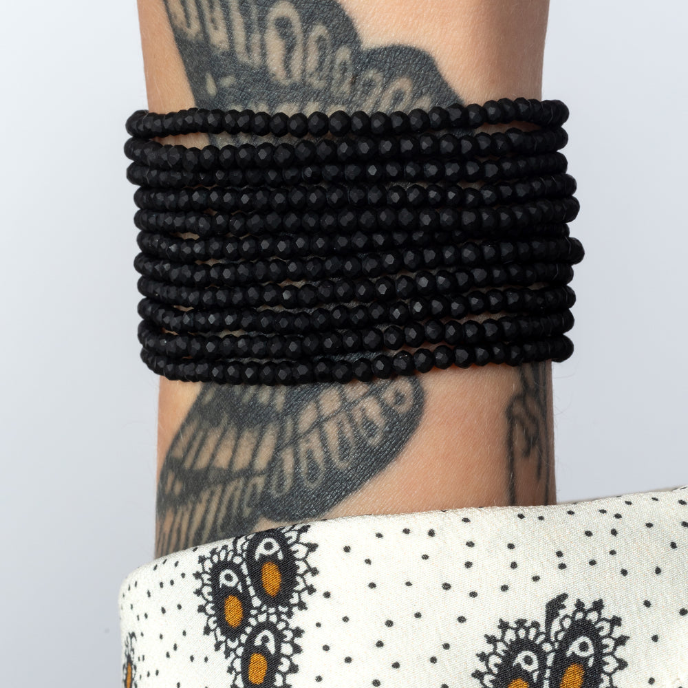 
            
                Load image into Gallery viewer, Staple Piece Matte Black Itsy Crystal Bracelet
            
        