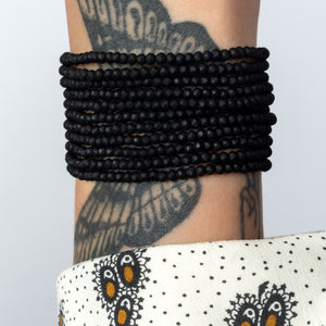 Staple Piece Matte Black Itsy Crystal Bracelet