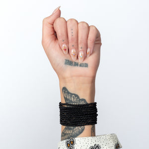Staple Piece Matte Black Itsy Crystal Bracelet