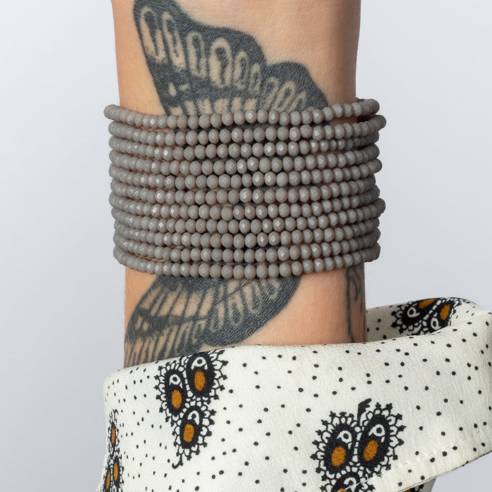 Ambition Matte Gray Itsy Crystal Bracelet