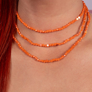 Peach Perfection Orange Crystal Choker