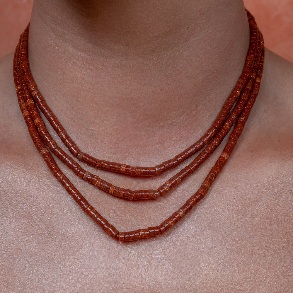 Saffron Sunset Goldstone Choker