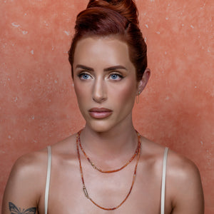 Desert Daydream Ombré Quartz Fixed 22.00" Necklace with 14K Yellow Gold Enhancer Clasp